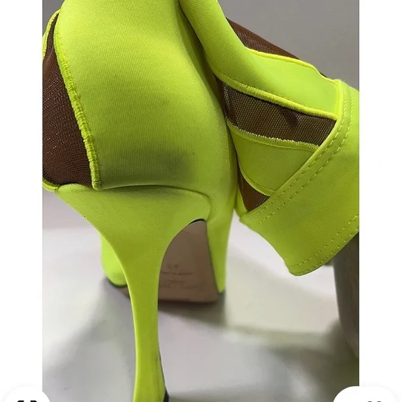 Jimmy Choo Neon Green Heeled Boots - Picture 6 of 12